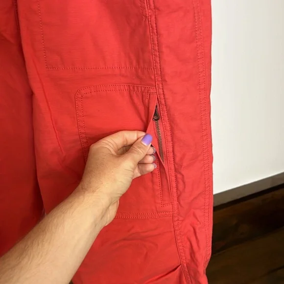 Free People Movement Red Elastic Waist Cargo Pants- M - Picture 6 of 8